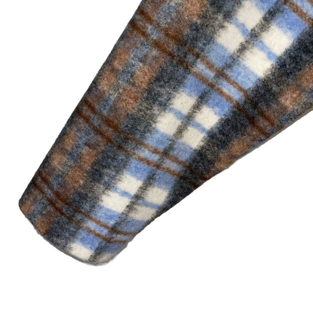 ELOQUII Womens Plus Size Blue Plaid Robe Coat Size 18 20 - Picture 9 of 12